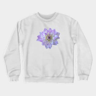 Lilac and white Dahlia flower Crewneck Sweatshirt